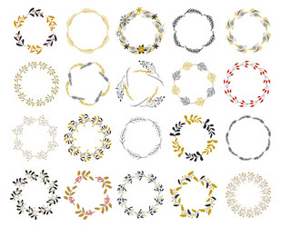 Festive Wreaths & Berries Vector Image