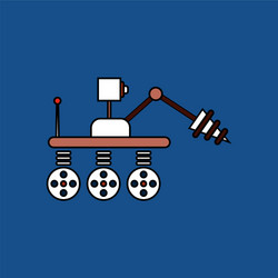 flat icon design collection space robot vector image