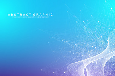 geometric abstract background with connected line vector image