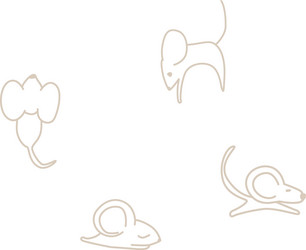 mouse rat pattern isolated tile background vector image