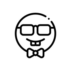 nerd icon thin linear style design isolated vector image