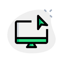 on-screen pointer controlled by desktop input vector image