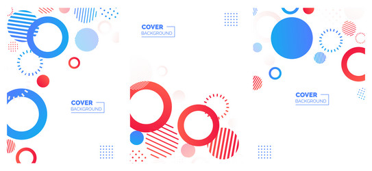 placard templates set with abstract shapes 80s vector image