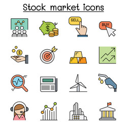 stock market exchange money color vector