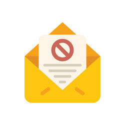 yellow envelope containing document with red vector image