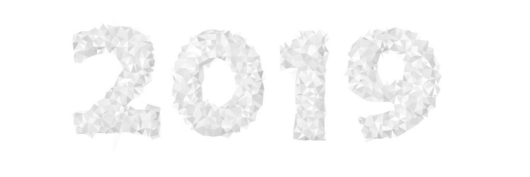 2019 triangular low poly mosaic abstract pattern vector image