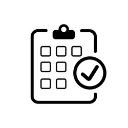 calendar with check mark checklist vector