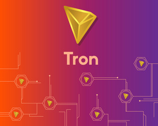 cryptocurrency tron blockchain circuit background vector image