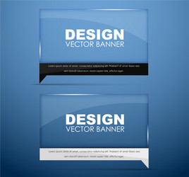 Design glass banners with text vector