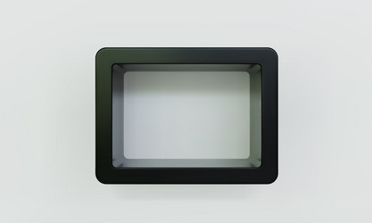 empty black rounded rectangular shelf or niche vector image