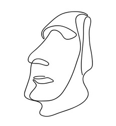 Illustration of Moai in Easter Island Graphic by rkawashima33