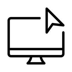 on-screen pointer controlled by desktop input vector image