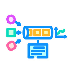 pipeline big data color icon vector image