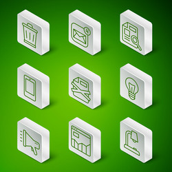 set line table lamp graph chart infographic vector image