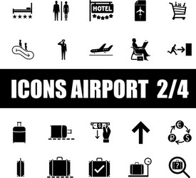 set of icons airport vector