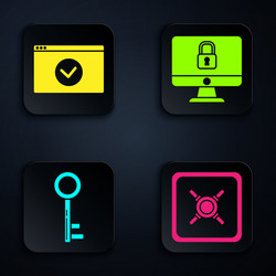 set safe secure your site with https ssl key vector image
