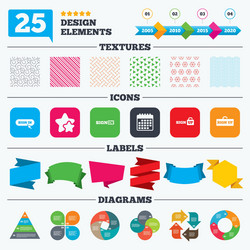 sign in icons login with arrow hand pointer vector image