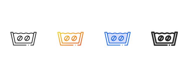 soak iconthin linear gradient blue stroke vector image