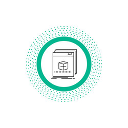 software app application file program line icon vector image