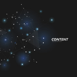 abstract polygonal with connecting dots and lines vector image