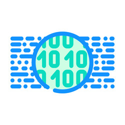 binary code big data color icon vector image