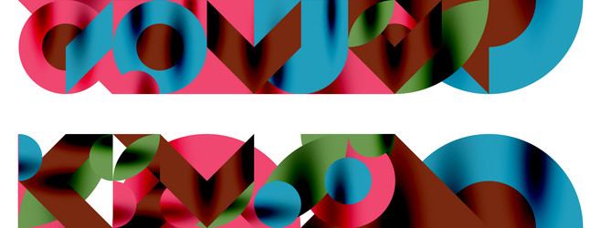 circle pattern round elements with lines vector image