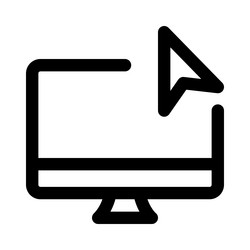 on-screen pointer controlled by desktop input vector image