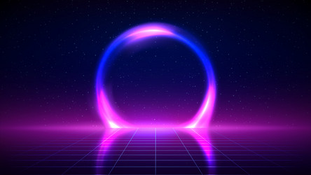 Synthwave Neon Background Royalty Free Vector Image