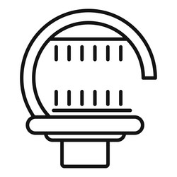 Solarium icon outline tan bed Royalty Free Vector Image