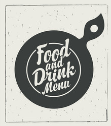 template food and drink menu in retro style vector image