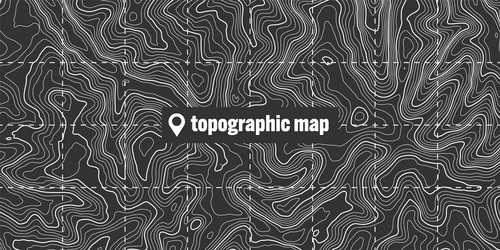 topographic map with contour lines geographic vector image