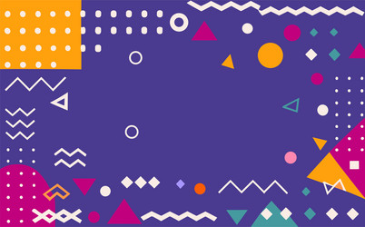abstract art background with colorful retro shapes vector image