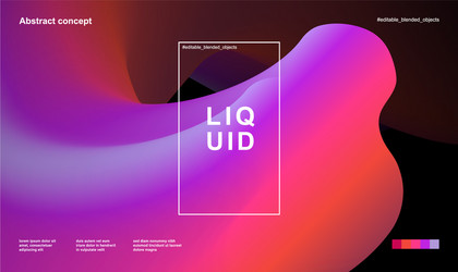 abstract design template with 3d flow shapes vector image