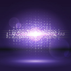 exploding party music wave made of notes vector image