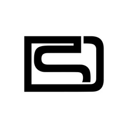 Initial letter ds logo or sd design Royalty Free Vector