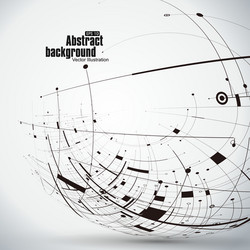 point and curve constructed the sphere wireframe vector image