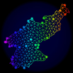 polygonal 2d spectrum mesh map of north vector image