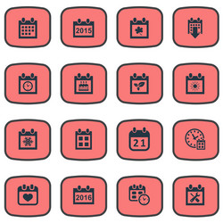set of simple time icons vector image