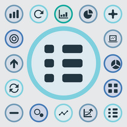 Simple Statistic Icon Set vector image