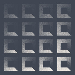 square shaped dotted objects stipple elements vector image