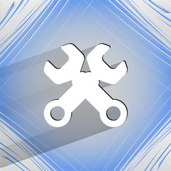 wrench tool to work flat modern web design vector image
