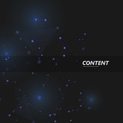 abstract polygonal with connecting dots and lines vector image