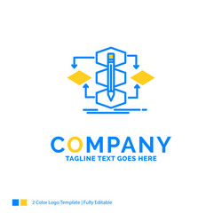 algorithm design method model process blue yellow vector image