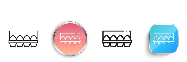 eggs icon thin linear regular and button style vector image