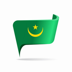 mauritanian flag map pointer layout vector image