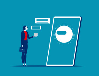 Natural Language Processing Mobile App vector image