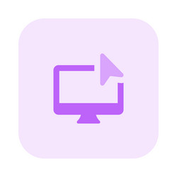 on-screen pointer controlled by desktop input vector image