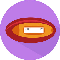 simple security token one time password device vector image