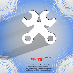 wrench tool to work flat modern web design vector image