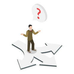 3d isometric flat of choosing vector image